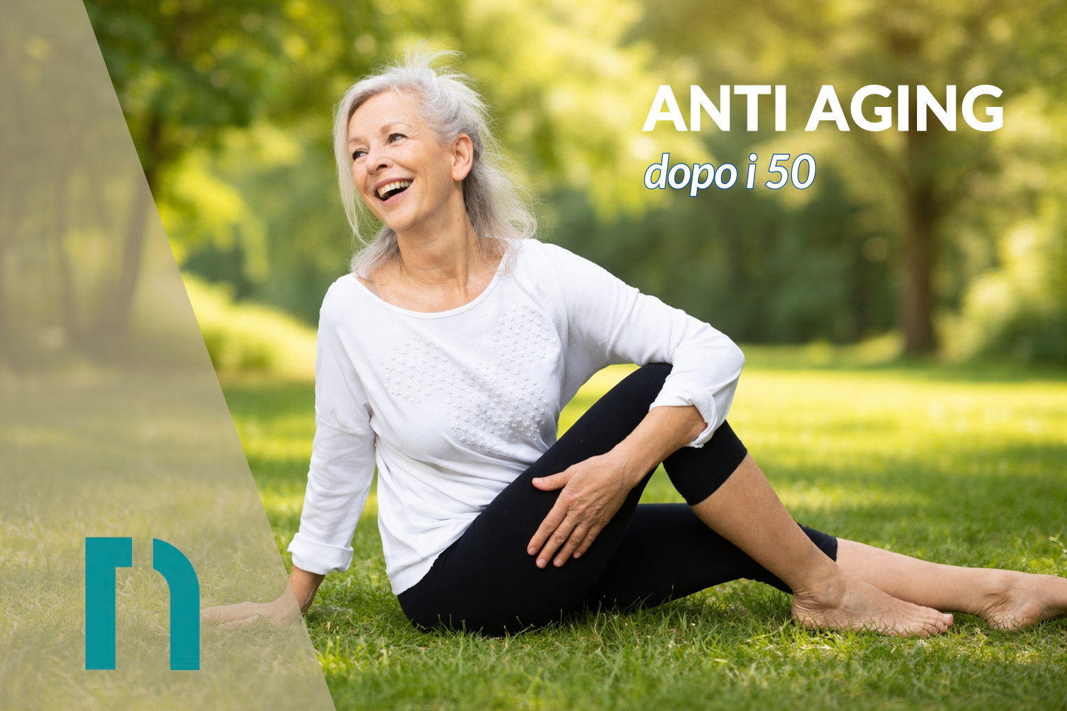 Donna over 50 attiva in un percorso di benessere anti aging
